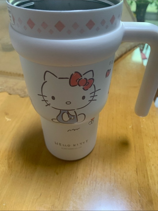 Hello Kitty Accessories - Hello Kitty White Travel Mug with Pink and Red Accents